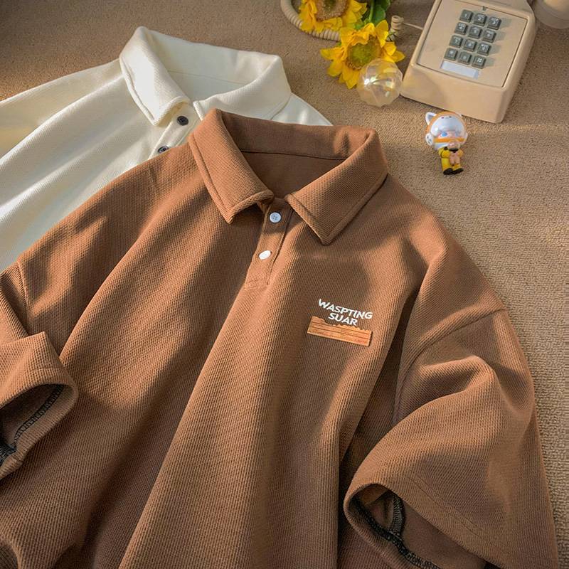American Retro Polo Shirt Men's Short Sleeve