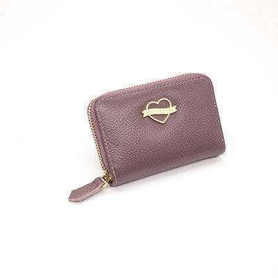 The First Layer Cowhide Organ Card Holder Ladies Card Holder Coin Purse Women