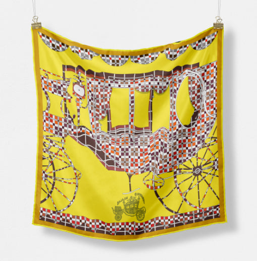 Fashion Simple Print Twill Versatile Temperament Silk Scarf
