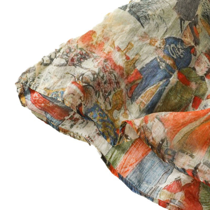 Women's Ramie Pullover Printed Slimming Comfortable Vest