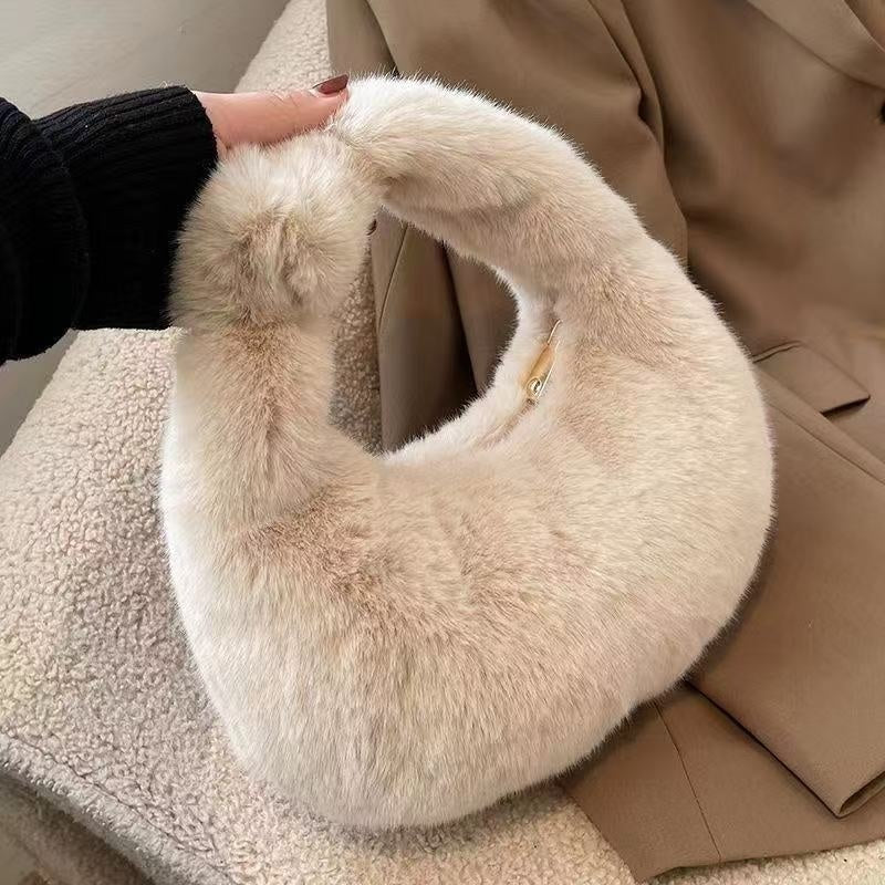 Plush Portable Dumpling Bag Fashion All-matching Daily