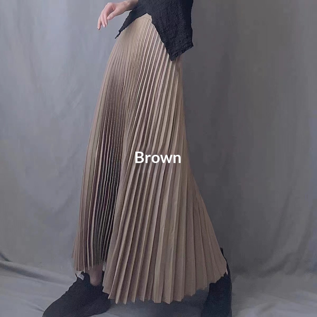 Womens Pleated Maxi Skirt Early Spring New Arrival