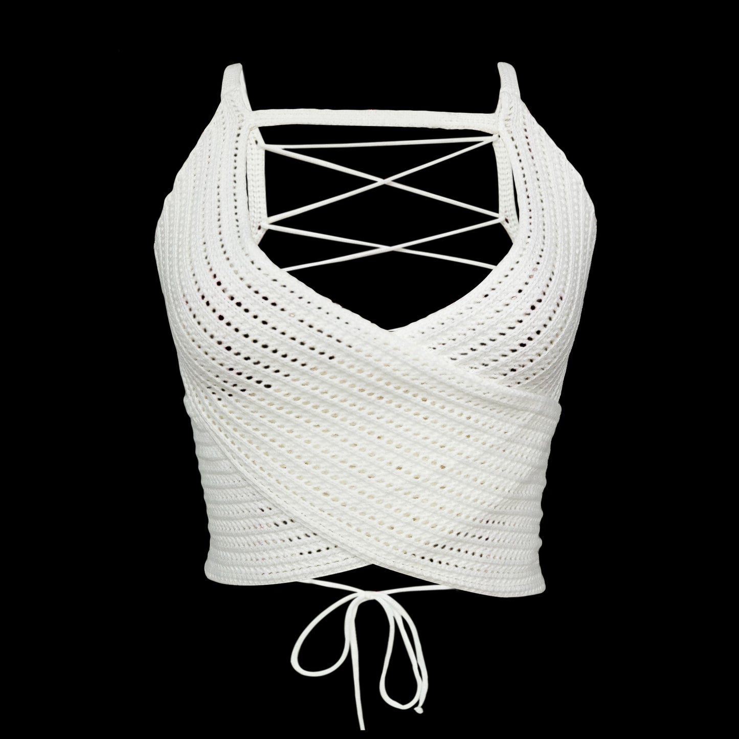 Women's Summer Fashion Wrap Chest Strap Sweater Top