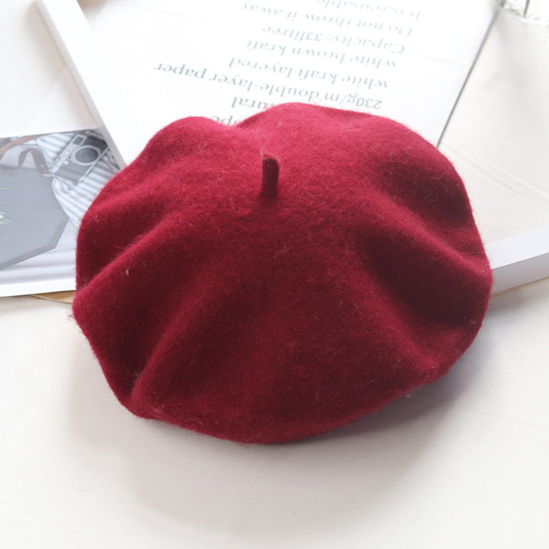 Children's Fashion Retro Warm Painter Woolen Knitted Hat