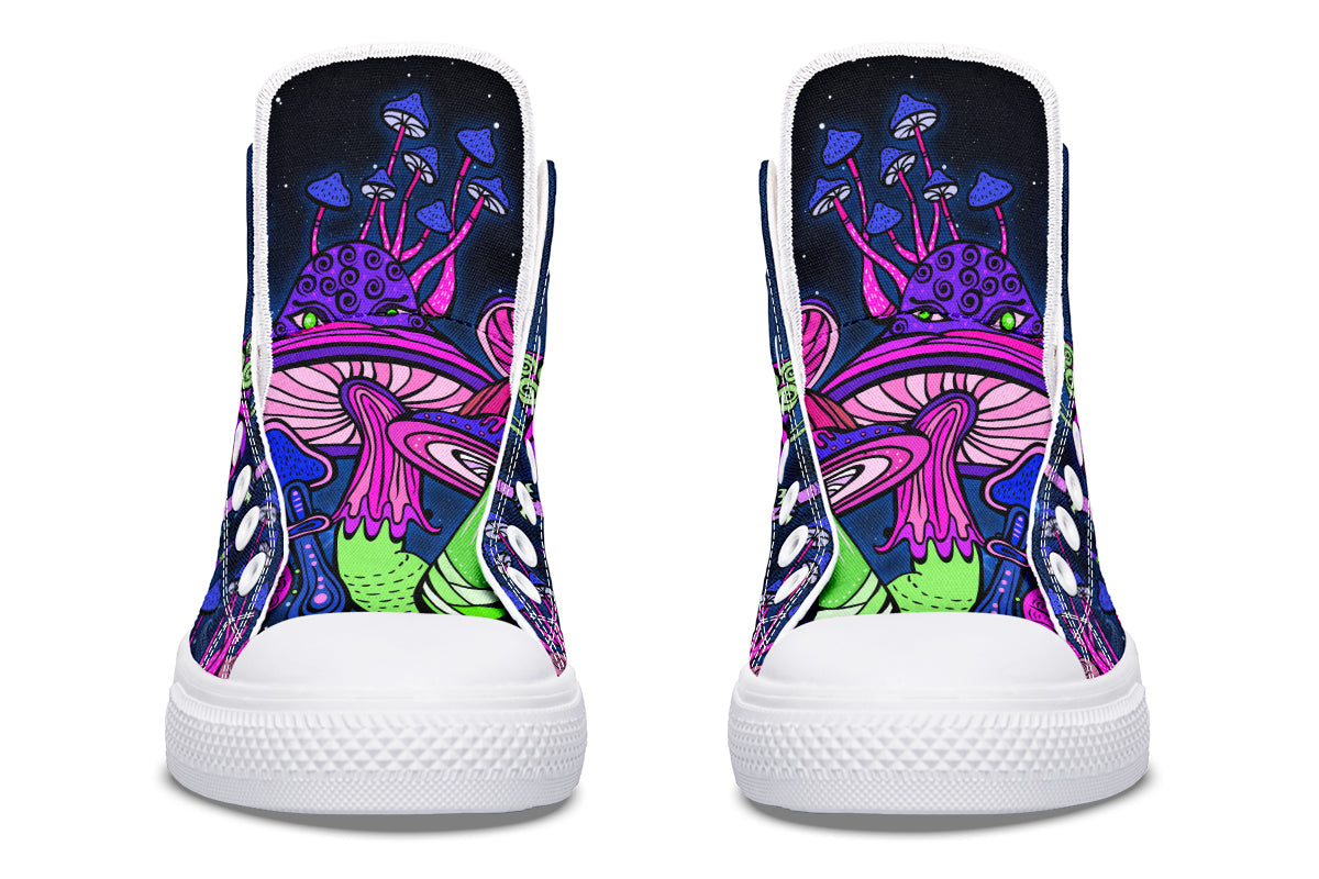 Printed Couple High-top Canvas Shoes