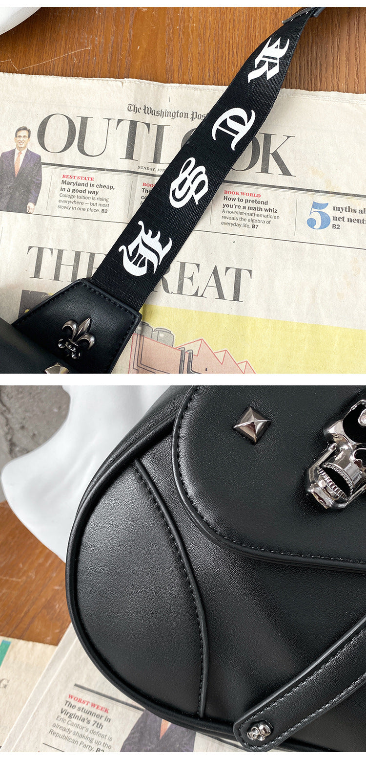 Half Round Wide Shoulder Belt Messenger Bag
