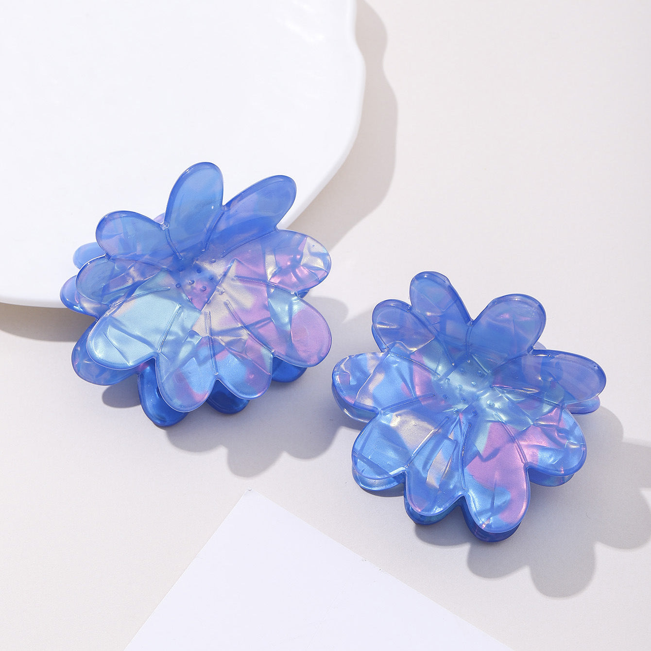 Ins Style Colorful Blue Flower Hair Clip