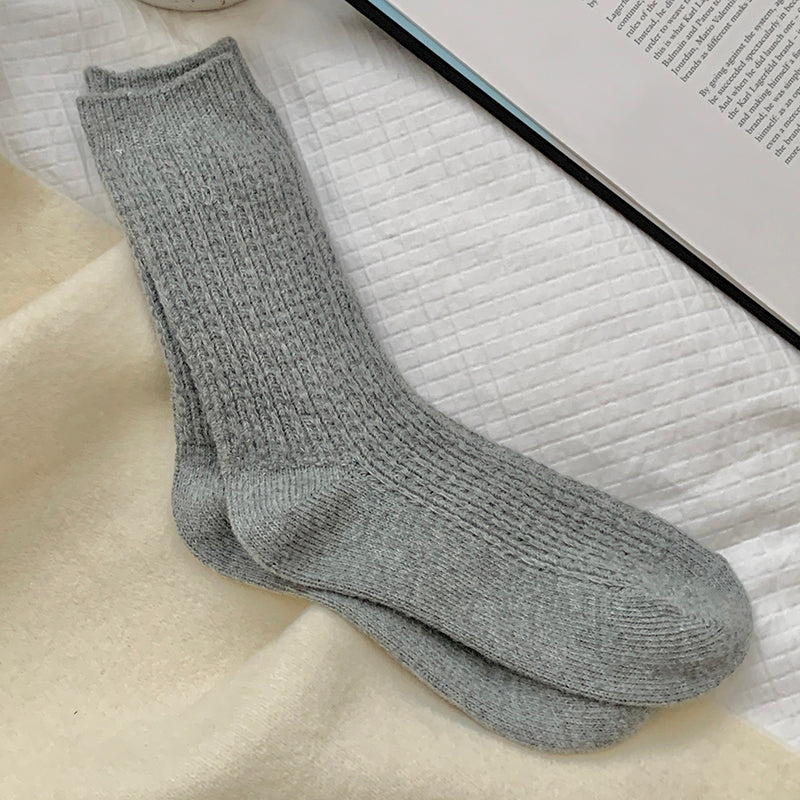 Womens Thickened Thermal Fleece-lined Wool Socks