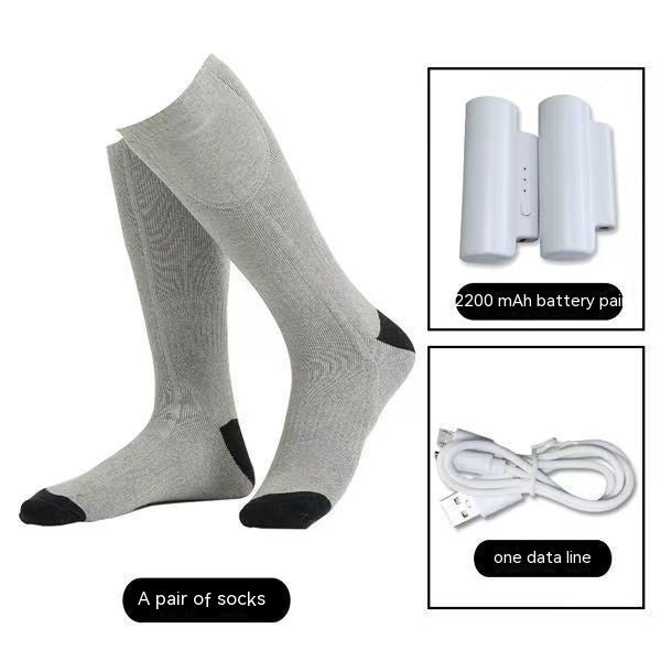 Men's And Women's USB Thermostat Electric Heating Thermal Socks
