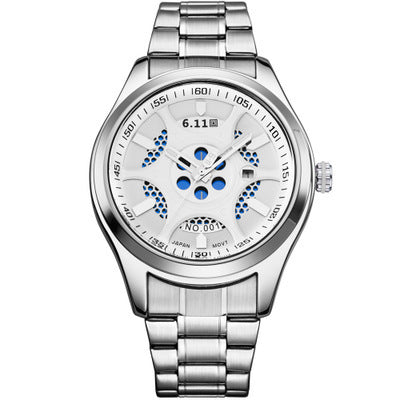 Lightwave Waterproof Energy Saving Environmental Protection Men's Steel Band Watch