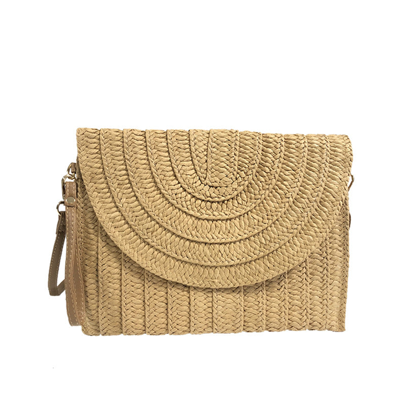Women's Fashion Straw Bag Diagonal Span