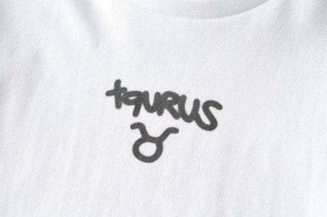 T-shirt Slim Fit Zodiac Fit Cut Rib Midriff-baring Top Cute Kawaii