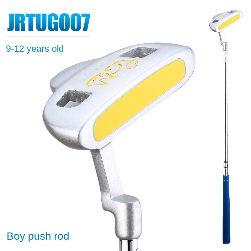 Golf Children Start To Learn The Cue Club