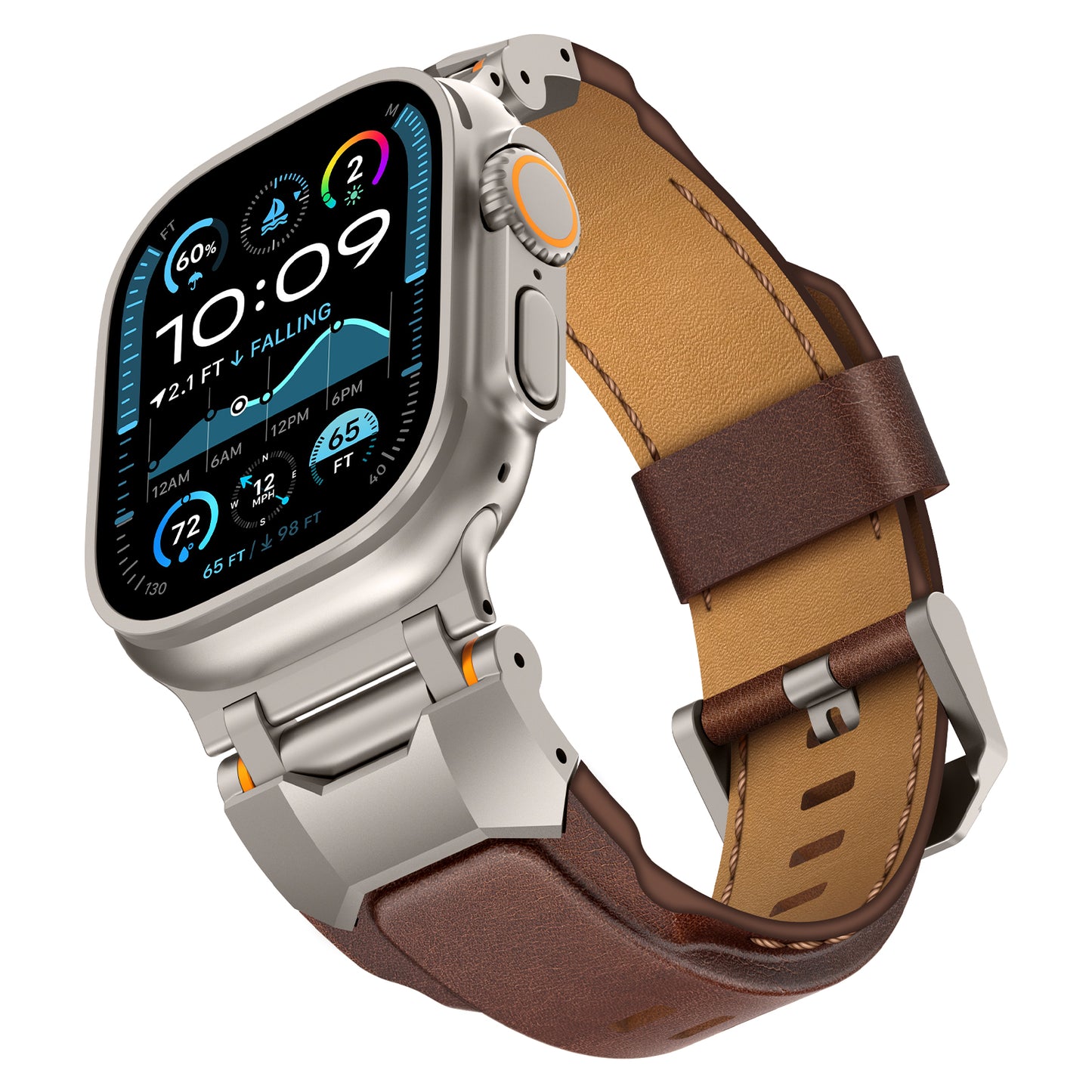 Vintage Men's Niche High-end Feel High-end Top Layer Cowhide Handmade Strap