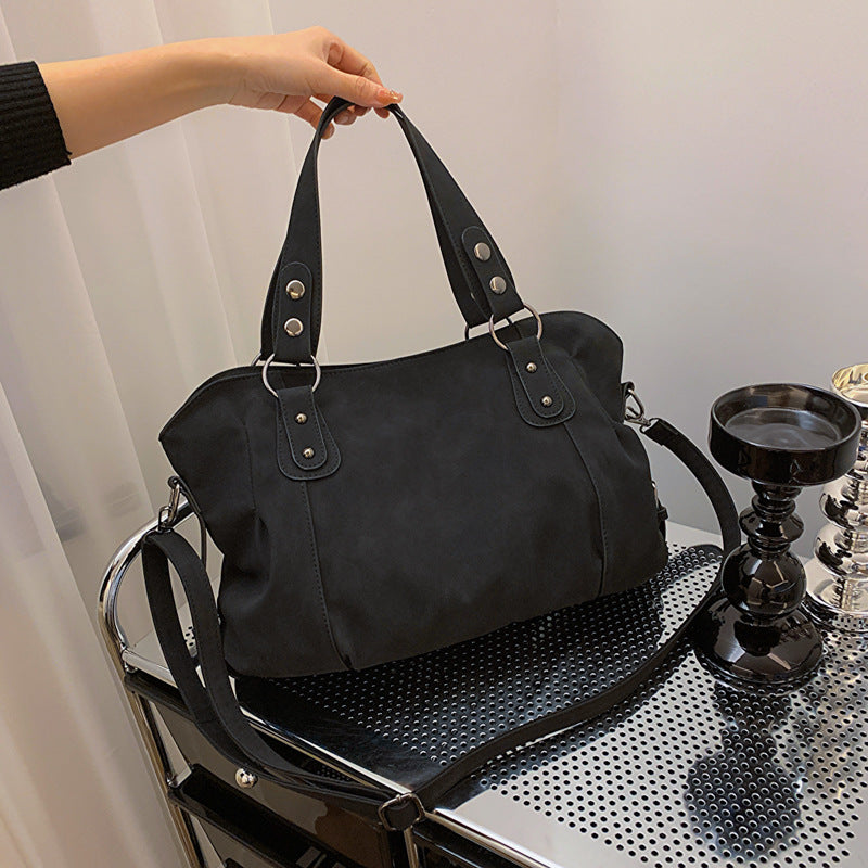 Large Capacity Tote Crossbody Frosted Shoulder Underarm Bag
