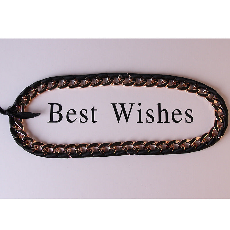 Fashion Personality Top Hat Button Belt Accessories