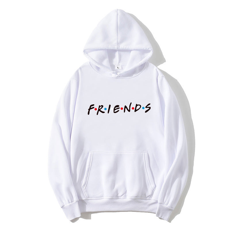 Dame hættetrøje med lange ærmer og 'Letter Friend'-print