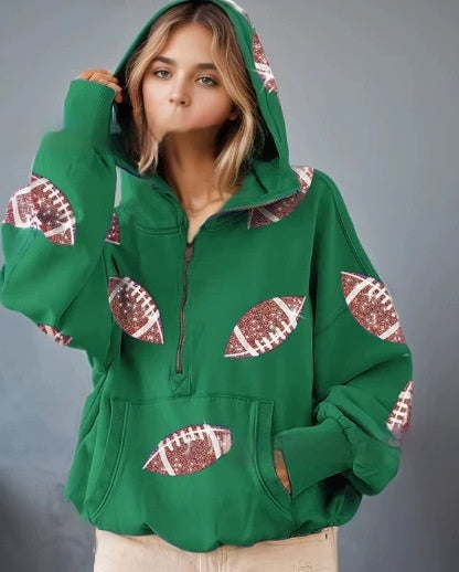 Sweater Damebeklædning Lynlås Snøre Lange Ærmer