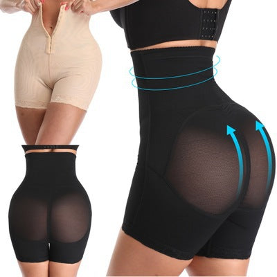 European And American Large Size Single-breasted High-waisted Abdomen Pants