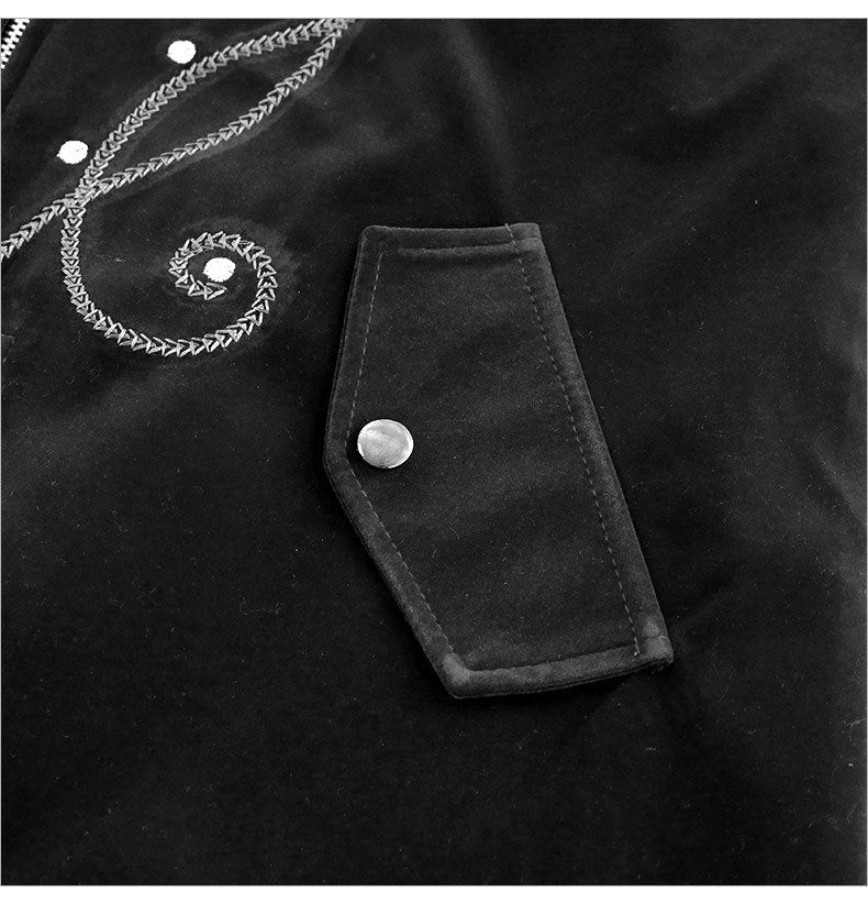 Men's Gothic Halloween Coat Stand Collar Jacket