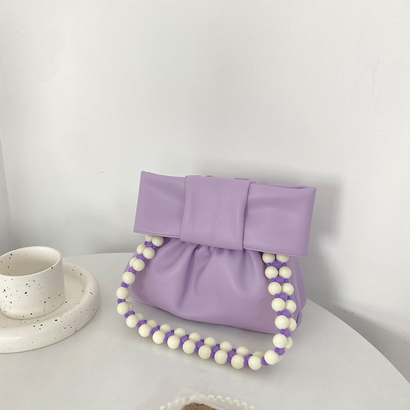 Design Pleated Pearl Women's Bag