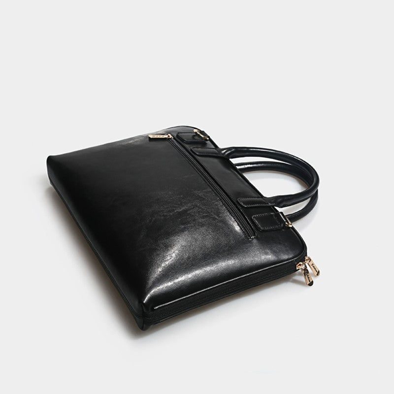 Leather Computer Bag Fashion Cowhide Briefcase
