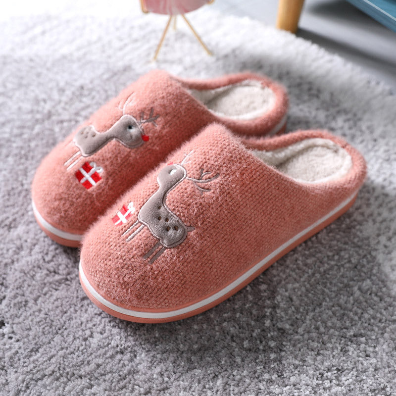 Cute Couples Home Autumn And Winter Plush Dormitory Non-slip Warm Household Slippers
