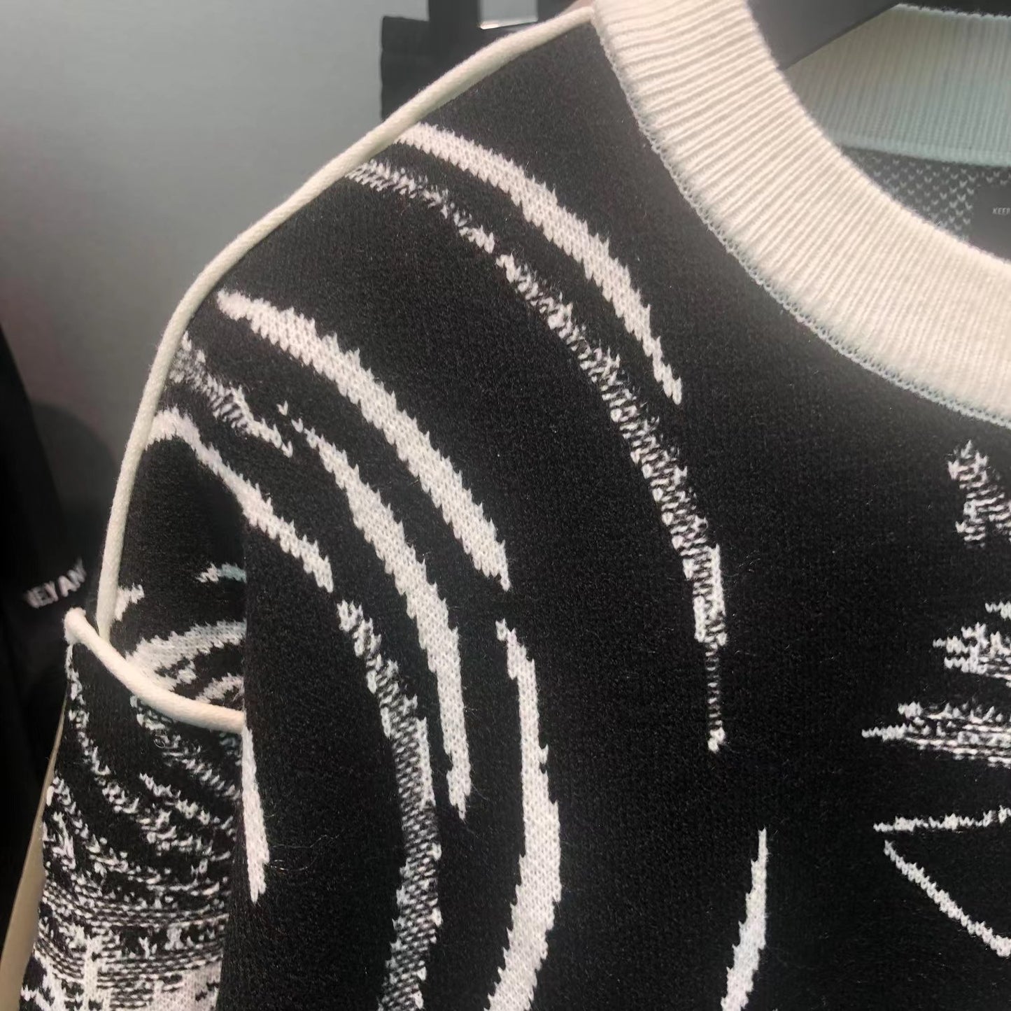 Mode Hjemme Japansk Og Koreansk Par Crew Neck Sweater Strik