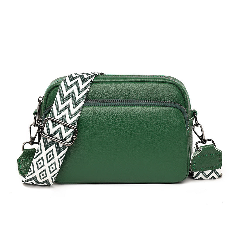 Women's Fashion Litchi Pattern Cattle Leather Bag
