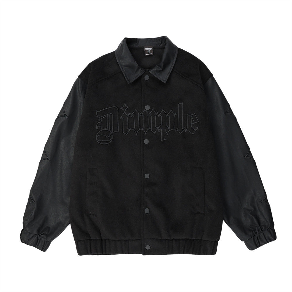 Men's Casual Contrast Color Splicing Coat
