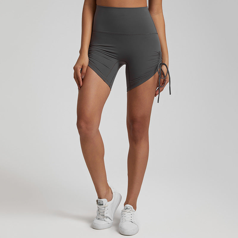 Sports Shorts Women's Drawstring Adjustable High Waist