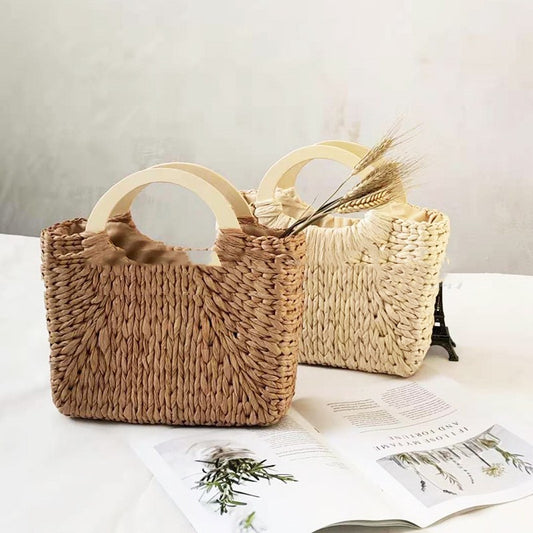 Pastoral Style Woven Retro Portable Straw Bag