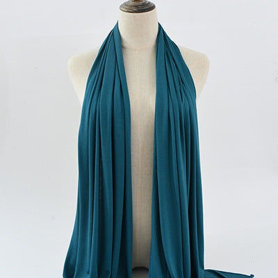 Solid Color Rayon Jersey Women's Scarf Mercerized Cotton Modal Kerchief