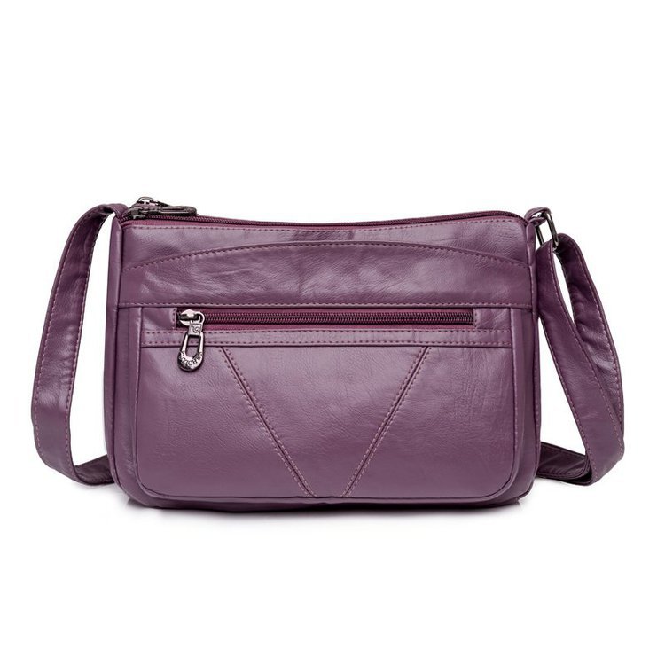 New Trendy One Shoulder Women's Soft Leather Messenger Bag
