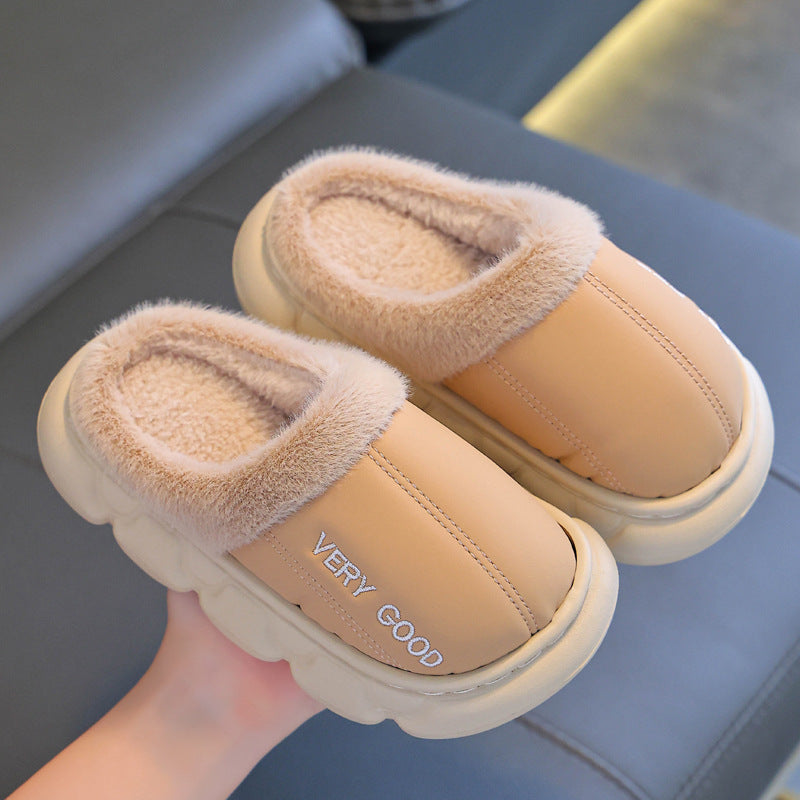 Winter Anti-slip Waterproof Cotton Slippers For Children
