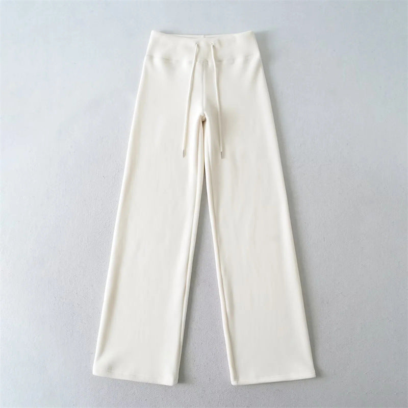 New Winter Fleece-lined, Extra-thick Warm Casual Straight-leg Pants
