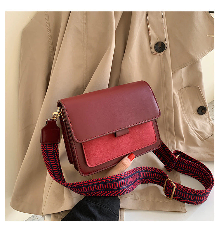 Scrub Broadband Shoulder Bag Crossbody Small Square Bag