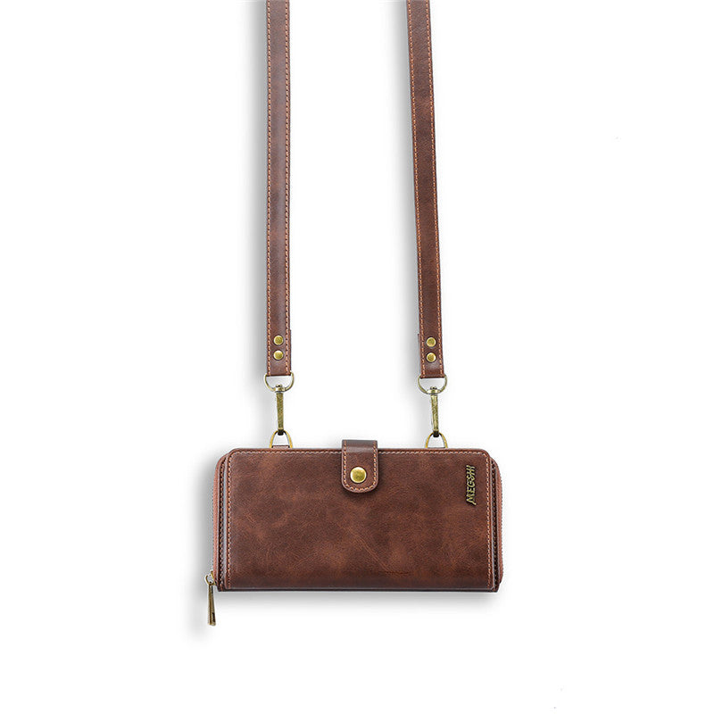 Compatible with Apple, Detachable Wallet Backpack Strong Adsorption Leather Flip Phone Cases For Samsung Galaxy Note 20 UItra Note 10 Plus 9 8 Cover