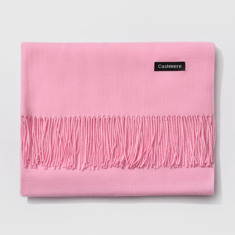 Cashmere scarf solid color