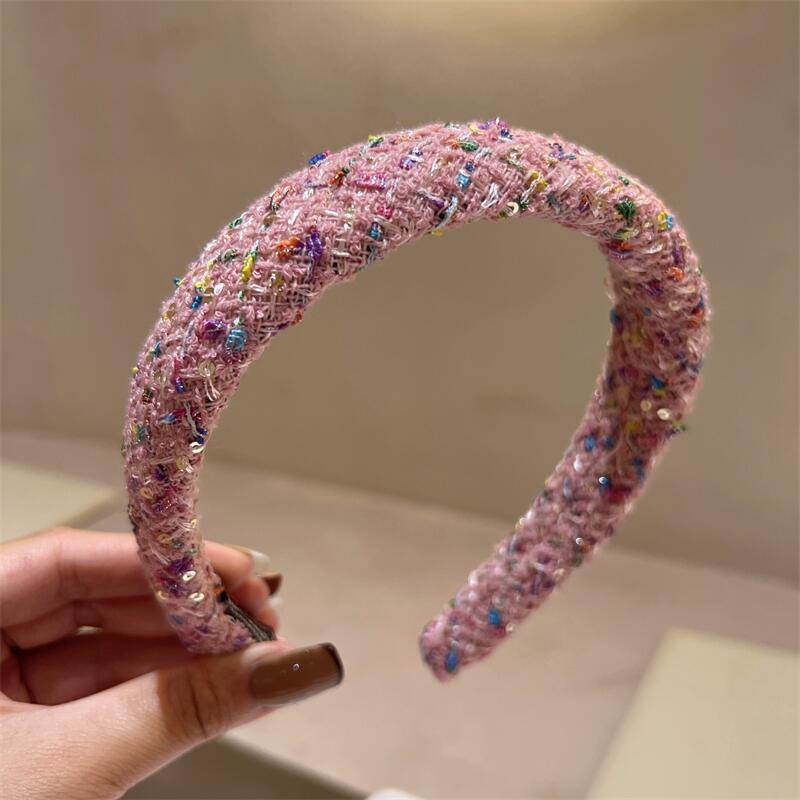 Classic Style Rose Red Sponge High Skull Top Headband