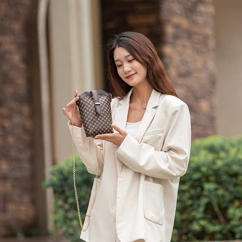Mini Bucket Fashion All-match Crossbody Cell Phone Small Bag