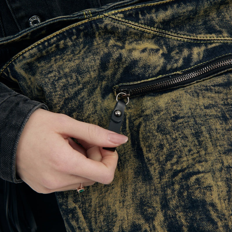Denim Tassel 'wacky Washed Punk Bag