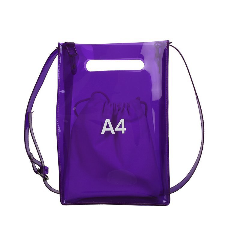 PVC personalized digital solid color female bag