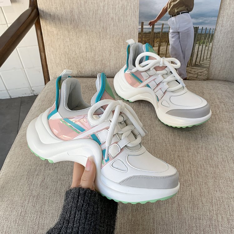 Transparent film jelly daddy shoes