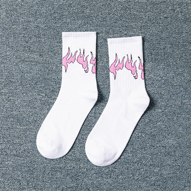 Flame cotton sports socks