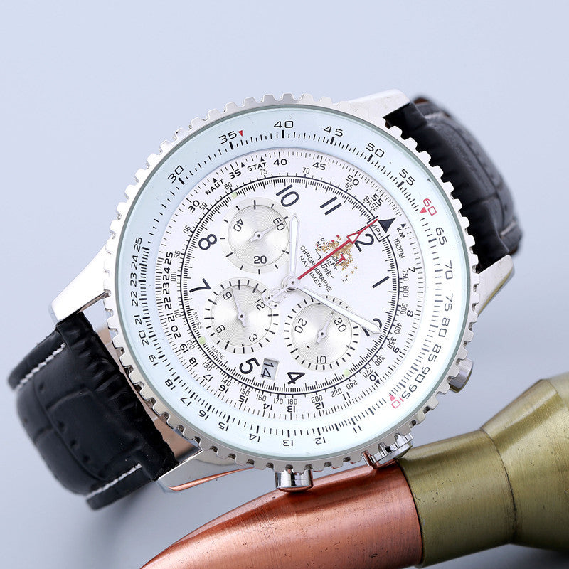 pin quartz watch with calendar