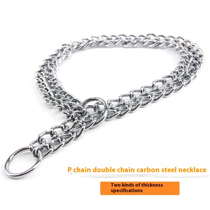 Pet Supplies Collar Double Row Carbon Steel