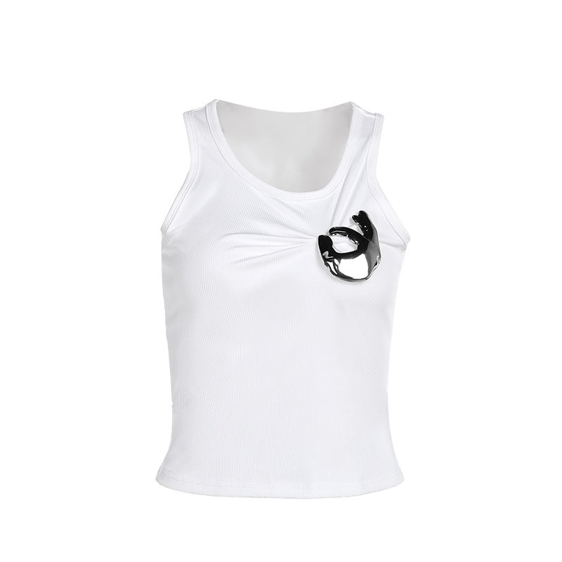 Women's Personalized Pleated Vest Versatile Top