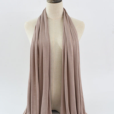 Solid Color Rayon Jersey Women's Scarf Mercerized Cotton Modal Kerchief