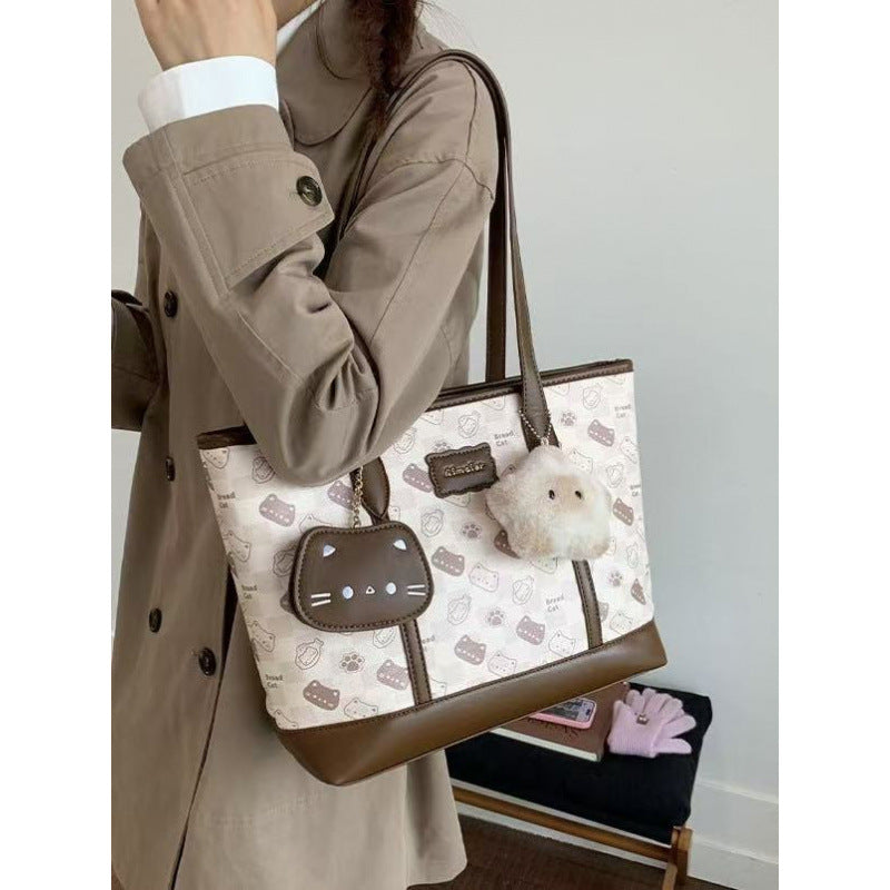 Large Capacity Cute Toast Hand Tote Bag